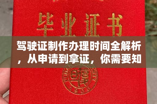 淳安驾驶证制作办理时间全解析，从申请到拿证，你需要知道的一切