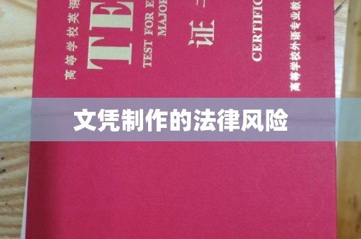 淳安文凭制作的法律风险