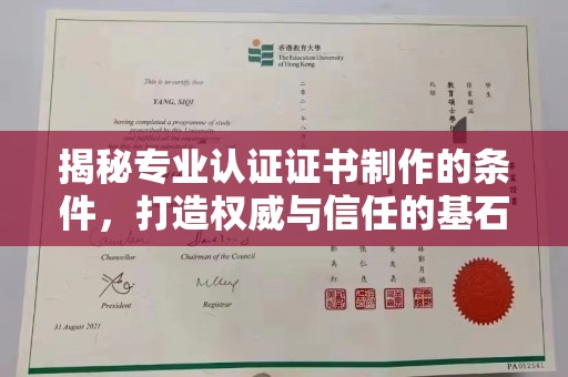 淳安揭秘专业认证证书制作的条件，打造权威与信任的基石