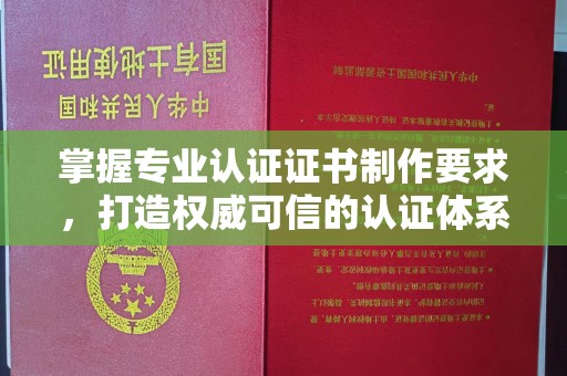 淳安掌握专业认证证书制作要求，打造权威可信的认证体系